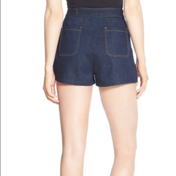 Rag & Bone Lace up Denim Shorts - Picture 3 of 5